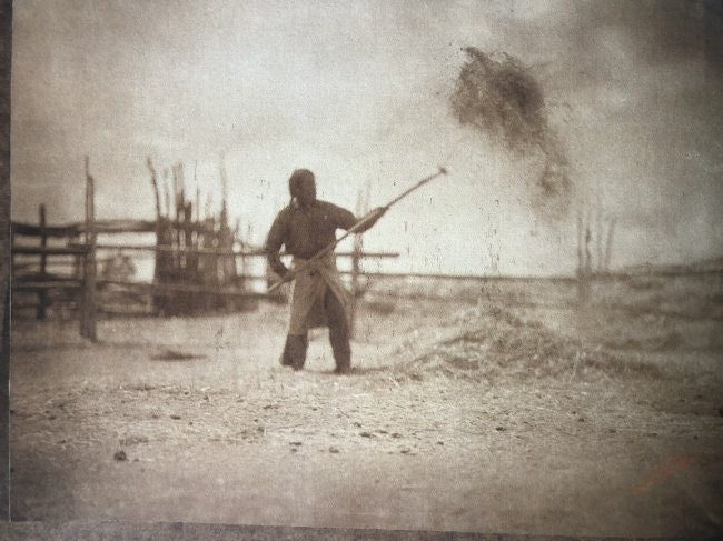 Edward Curtis - Winnowing Wheat, 1905 - FineArt Vendor