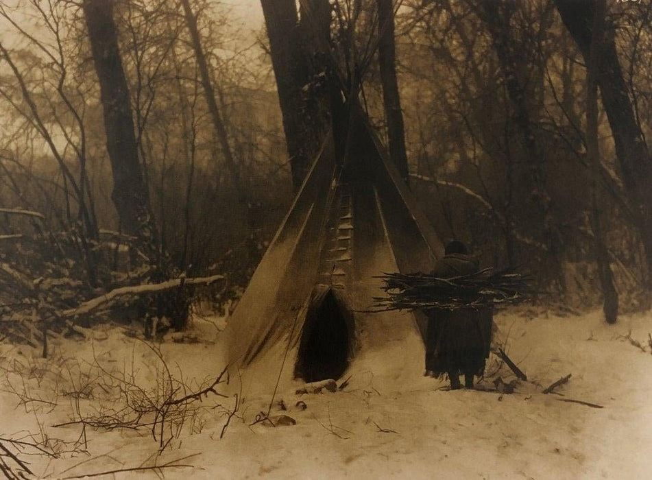 Edward Curtis - Winter Apsaroke, Crow tepee - FineArt Vendor