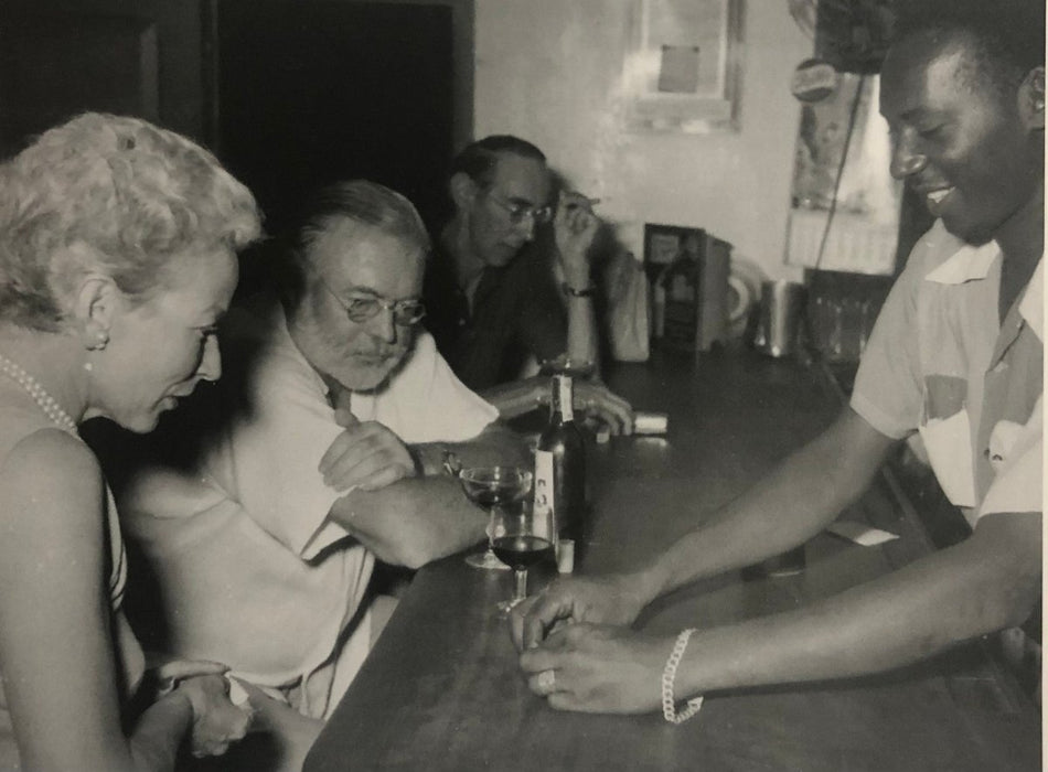 Ernest Hemingway (At Havana Bodega with Mary) print in colors - FineArt Vendor