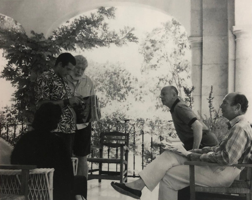 Ernest Hemingway (With Annie and Bill Davis at La Consula) print in colors - FineArt Vendor