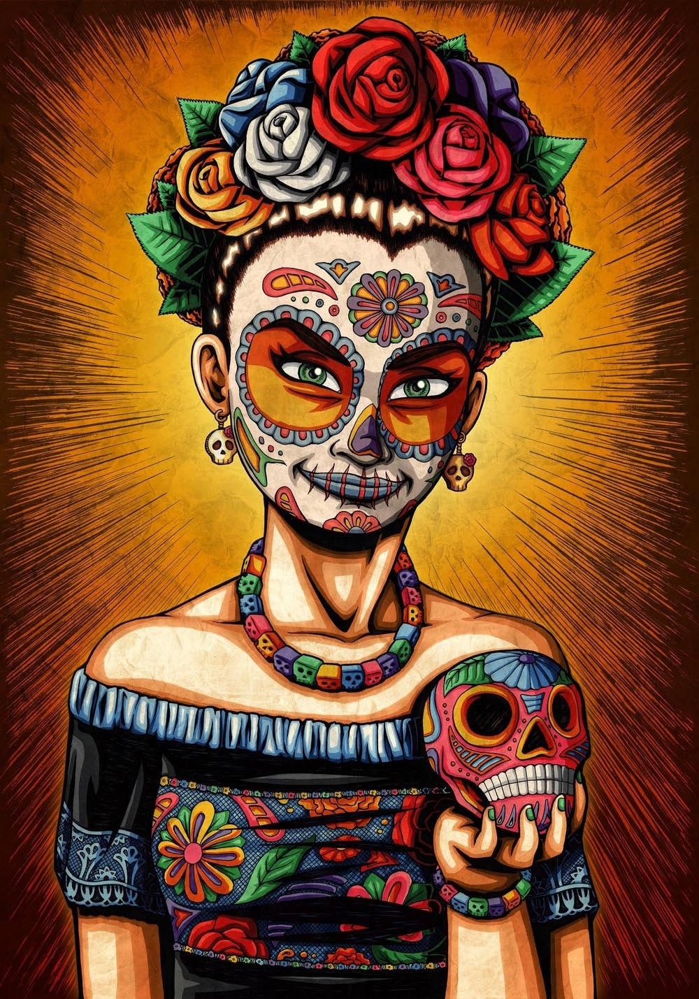 Frida Kahlo Dia De Los Muertos