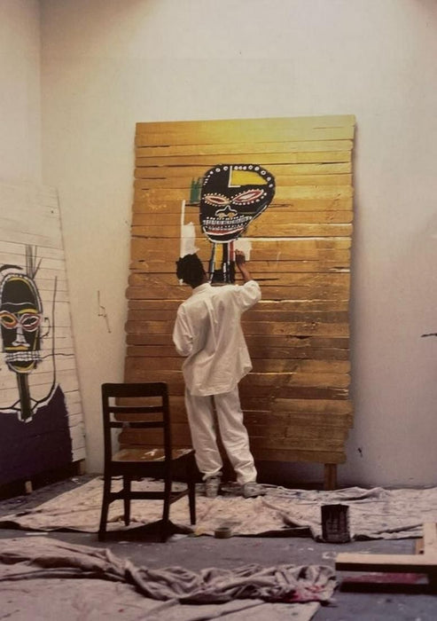 Jean Michel Basquiat - Working on Gold Griot, 1984