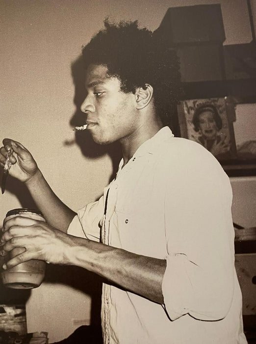 Jean Michel Basquiat - Warhol Photographing Basquiat