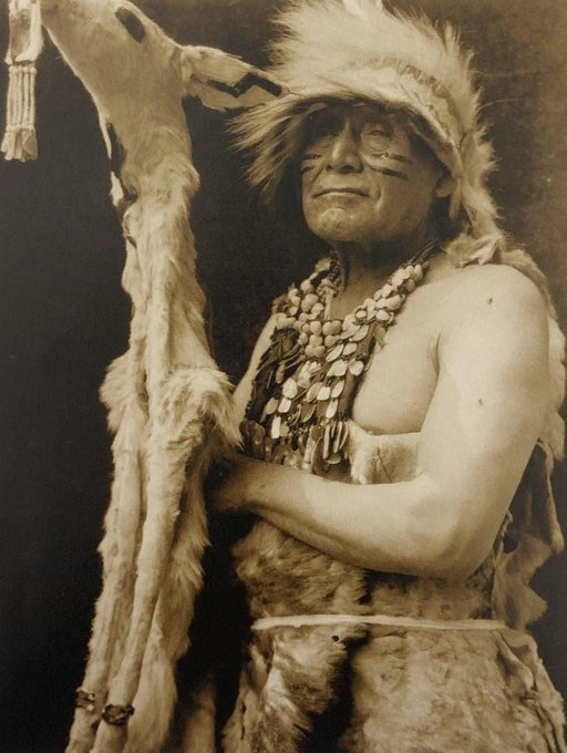 Edward Curtis - Hupa in ceremonial deer costume, 1923 - FineArt Vendor