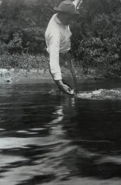Ernest Hemingway (Catching a Fish) print in colors - FineArt Vendor