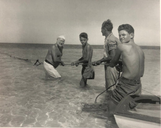 Ernest Hemingway (With Cubans at Cojimar, 1955) print in colors - FineArt Vendor
